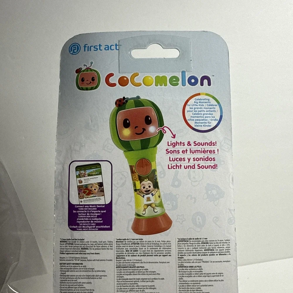Cocomelon First Act Microphone Musical Sing-A-Long Microphone‎ Brand New